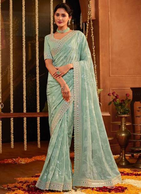 Sky Blue Colour Sulakshmi Celebration New Latest Designer Dola Silk Heavy Exclusive Festive Wear Saree Collection 7610